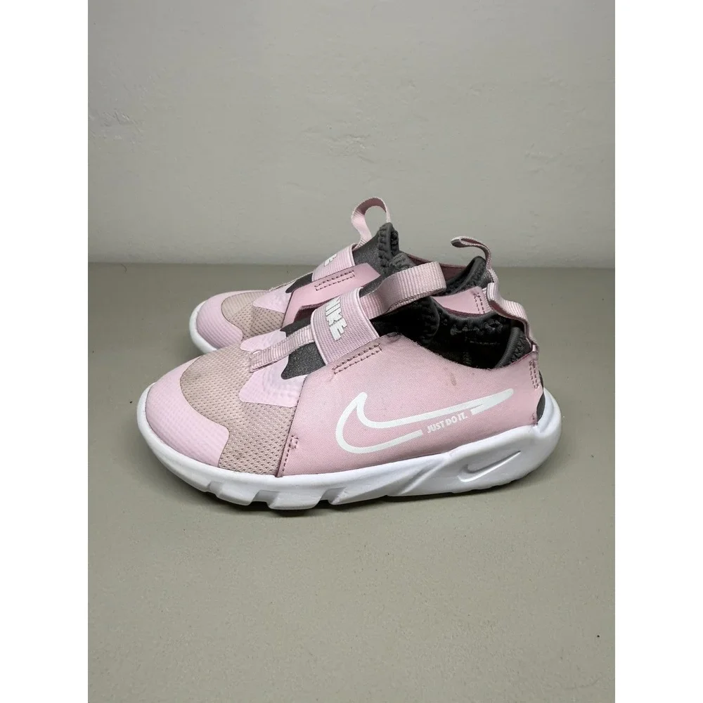 Nike Flex Runner Tennis Shoes Sz 10C Pink/White Toddlers Kids Slip On Shoes